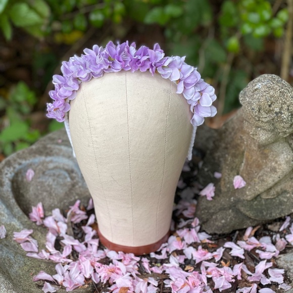 Pastel Purple Ombré Flower Blossom Headband - Picture 3 of 14